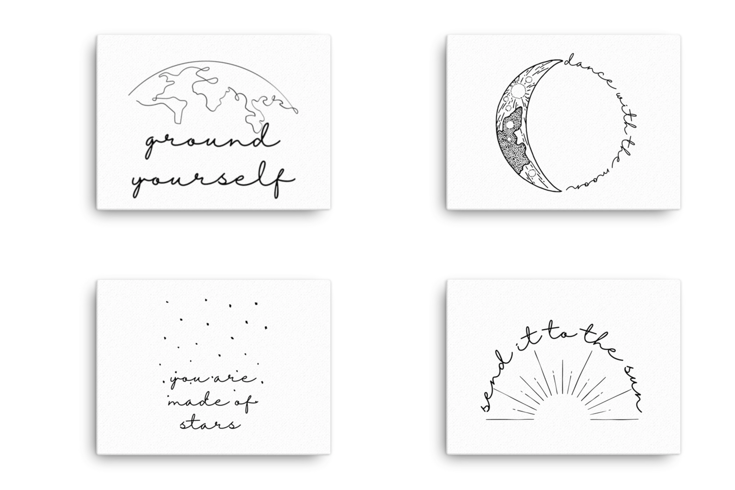 In Shop, Wall Decor Matte Prints - 4 Pack