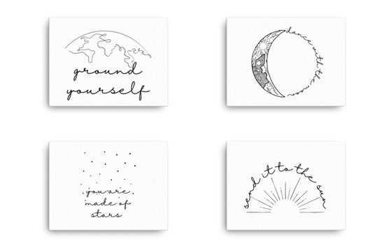 In Shop, Wall Decor Matte Prints - 4 Pack