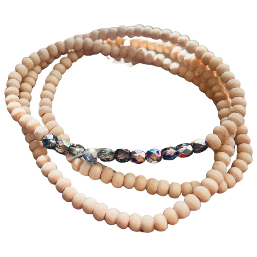 In Shop, Stackable Wood Bead Diffuser Bracelets
